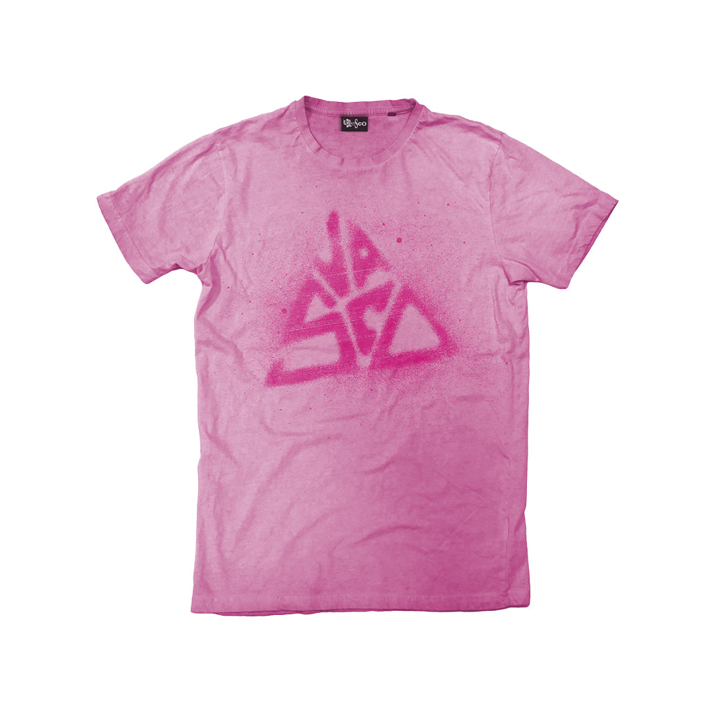 T-Shirt Vintage "Triangolo Spray" Fucsia Glitter