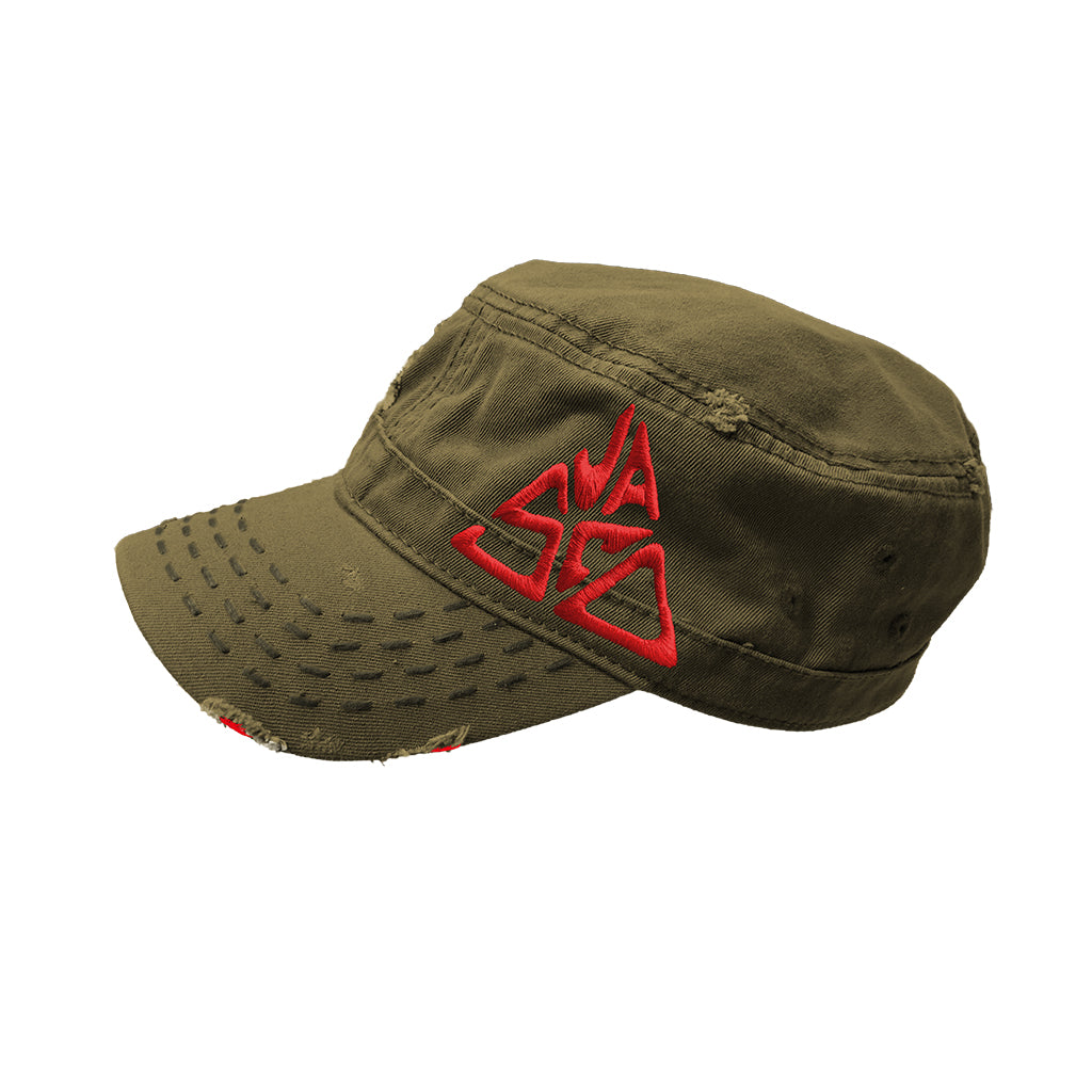 Cappello Verde "Vasco Triangolo" Rosso