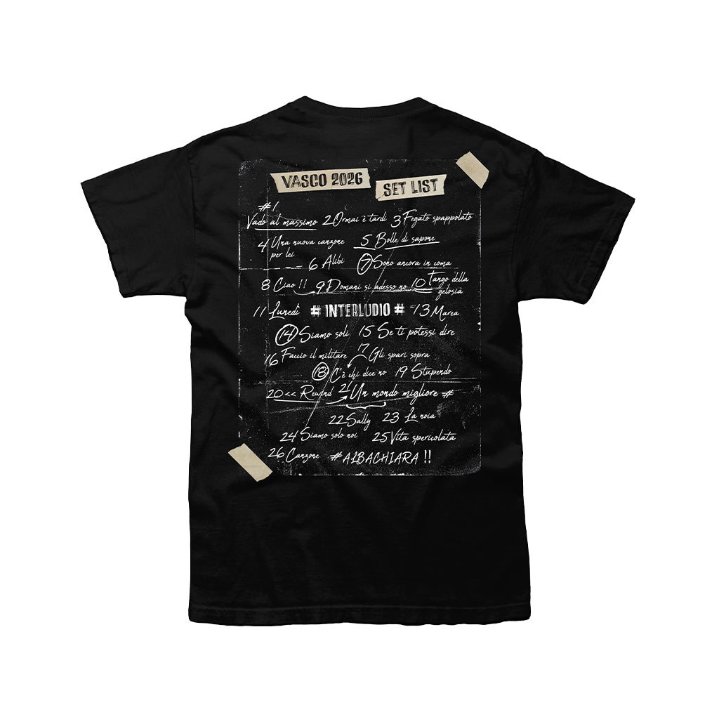 T-Shirt "Set List Vasco Live 2026"