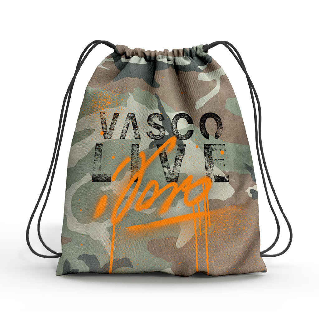 Sacca zainetto "Vasco Live 2026" Mimetico